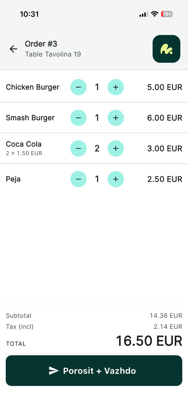 The Kaypoh order app running on a phone